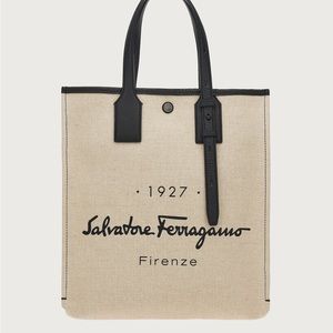 Ferragamo 1927 signature canvas tote bag